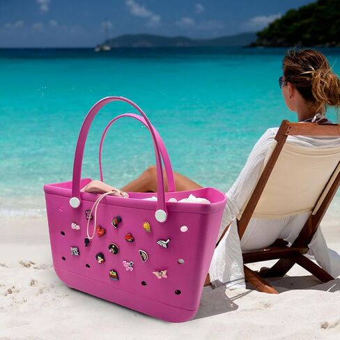 Bag Charms Compatible for Bogg Bags Accessories Decoration fits for Simply Southern Beach Totes,Rubber Beach Totes Accessories in Kuwait