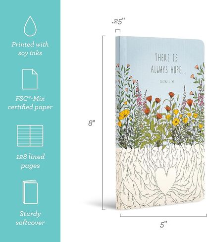 Compendium Softcover Journal - هناك دائمًا أمل ... - مجلة كتابة الآن مع 128 صفحة مبطنة ، 5 "W x 8" H in Kuwait