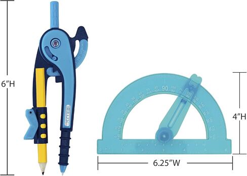 مجموعة رياضيات هندسة البازيك مجموعة مع ذراع المقياس ، 6 "سوينغ ذراع ، وقلم رصاص الخشب HB ، بوصة سنتيمتر ، أداة رسم صياغة رياضية ، 4 عبوات in Saudi Arabia
