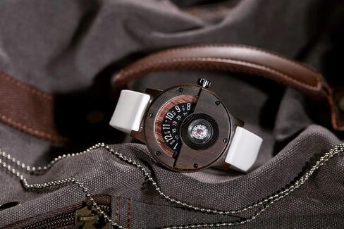 GORBEN Compass Watches for Men, Turntable Wooden Watch, Lightweight Handmade, Quartz Sports Watch in Saudi Arabia