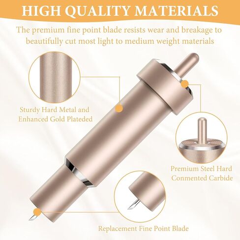 قطعتان من الشفرات ، شفرات صانع ، شفرة نقاط فاخرة متميزة ، بما في ذلك شفرتين ، قطع حادة ودائمة ، دقيقة ، مناسبة للورق ، مخزون البطاقات ، لوحة الملصقات ، الفينيل ، إلخ (الذهب) in Kuwait