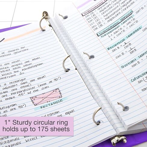 BAZIC 4127 1" Purple 3-Ring View Binder w/ 2-Pockets in Saudi Arabia