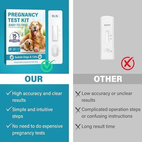 Dog Pregnancy Test, Accurate and Fast Pet Early Detection Pregnancy Test, Convenient & Disposable Pregnancy Tests Strip for Dogs and Cats at Home in Saudi Arabia
