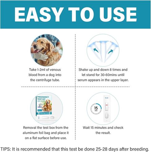 Dog Pregnancy Test, Accurate and Fast Pet Early Detection Pregnancy Test, Convenient & Disposable Pregnancy Tests Strip for Dogs and Cats at Home in Saudi Arabia