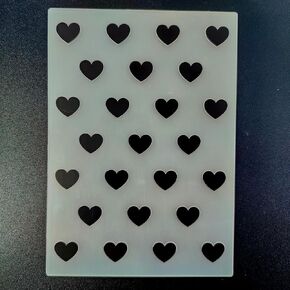 NZJ Spring Happy Valentine's Day Heart Love Plastic Embossing Folders for Card Making Scrapbooking and Other Paper Crafts 5X7