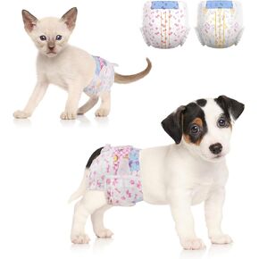 Dono Dog Diapers Female-48pcs ، حفاضات الكلب الأنثى التي يمكن التخلص منها مع مؤشر الرطب في القلب ، حفاضات جرو أكثر امتصاصًا للسيدة من أجل xxs ، الكلاب الصغيرة المتوسطة الصغيرة المتوسطة