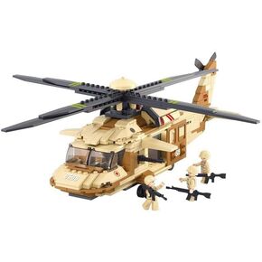 Sluban M38-0509 Military Blocks Army Bricks Toy – Black Hawk Helicopter