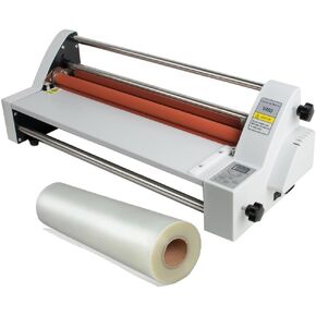 18inch Laminating Machine with a Laminating Film Roll Office Presentation Laminators Hot Cold Roll Laminator Single Dual Sided Thermal Laminating Machine Commercial Photo Laminator School Office Use