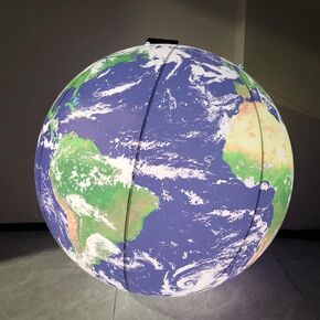 Large Inflatable Earth, Inflatable Globe LED Lighting Planet Balloon for Educational Institution/Planetarium/Store/Club Decoration (79'')
