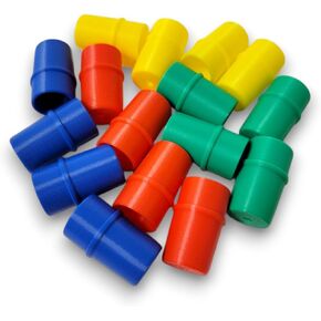 Trouble Board Game Replacement Pieces Parts Movers Pawns Pegs -16 Pieces Red Green Blue Yellow