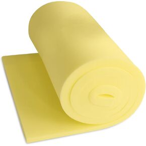 Yellow Foam Board, High-Density Upholstery Foam for Couch Cushion Replacement, Foam Padding for Cushions, Furniture, and DIY Projects, Durable Foam Pad for Chairs, Sofas, and Egg Crate Foam Inserts