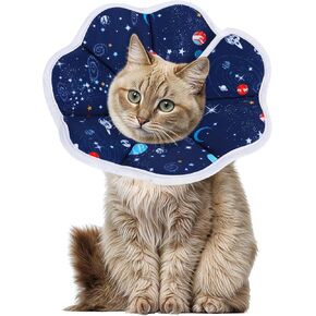 Soft Cat Cones to Stop Licking, Adjustable Cat Donut Collar Cat Recovery Collar, Inflatable Pet Cones for Cats Neck, Comfortable Elizabethan Collar for Small Medium Kitten After Surgery