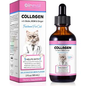 ALIVO Cat Liquid Collagen Drops, Liquid Collagen for Cats with Safe Ingredients Supports Cats Itch Relief, Cats Collagen Herbal Drops, Pet Supplies - Cat Multivitamin for Pets - 60ml / 2.02oz