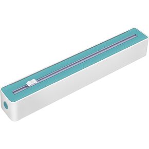 Multi-Functional Cutter | for 12-Inch Wide, 100-Foot Long Plastic Wrap, Aluminum Foil, Parchment Paper | Easy to Use | 4 Colors | Magnetic, Suction, Hook-and-Loop Modes (Green(HOOk&LOOP))