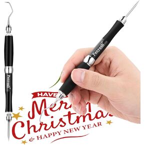 Weeding Tools for Vinyl, 2 in 1 Vinyl Weeding Tool with Pin Pen & Hook Picker, Comfort Rubber Grip Precision Craft Vinyl Weeder for Cricut/Silhouette DIY Iron-on Project Cuts