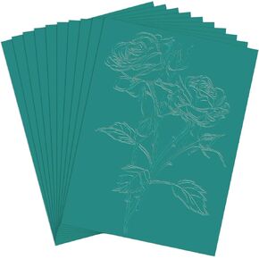 LDXDRU 10 Pack Linoleum Blocks for Printmaking, 6 x 8 Inch Linoleum Blocks Green Linocut Block Linoleum Block Printing for Engraving Art Project Printmaking Stamp Carving Block