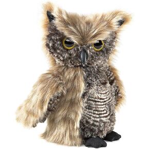 Folkmanis Screech Owl Puppet with Turning Head