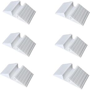6-Piece Pet Gate Isolation Fence Support Feet, Plastic Triangle Reinforcement Fitting, Suitable for Configuration of Wooden Dog gate, Dog Fence (White)