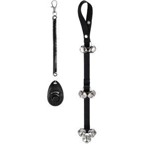 Dog Door Bell Dog Bells Dog Training Potty Great Dog Bells Adjustable for Puppy Potty Training with Dog Training Clicker & 7 Extra-Loud Jingle for Door Knob
