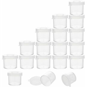 KOHAND 200PCS Plastic Small Paint Containers, Mini Paint Cups with Lids, Craft Storage Empty Paint Container for Beads, Painting, Glitter
