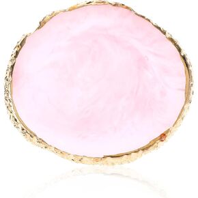 Resin Nail Art Palette, Nail Polish Palette Nail Painting Mixed Color Palette Gilded Edge Nail Art Color Mixing Tray DIY Nail Gel Makeup Display Board Pallet for Nail Art