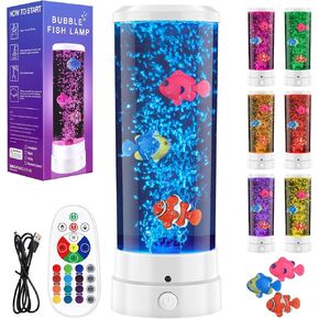 Sensory Fish Lamp with 16 RGB Colors, Silent Operation, Soft Lighting, and Remote Control. A Creative Gift for Children, Classmates, Friends, Lover, and Family