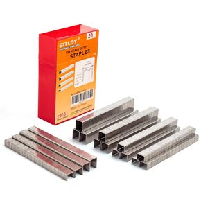 Heavy Duty T50 304 Stainless Steel Staples 2000-Count 4 Sizes Includes: 5/16", 3/8", 1/2", 9/16", 500 per Size, Assorted Size Project Pack, for Pneumatic, Electric T50 Stapler
