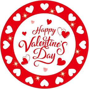 72PCS Valentine's Day Tags Valentine's Day Sticker Valentine's Day Love Stickers Happy Valentine's Day Stickers for Red Valentine's Day Gift Envelope Seal Decoration Sticker