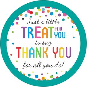 Anwyll Thank You for All You Do Stickers,Kudos Appreciation Thank You Stickers,120 Pcs 2 Inch Colorful Dots Online Retailers Mail Envelope Packaging Circle Stickers Labels for Teacher Employees Nurses