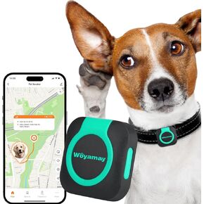 GPS Tracker for Dogs and Cats, Mini Cat & Dog GPS Tracker with Health Monitor and GPS Dog Fence, Waterproof GPS Pet Tracker, Works with Any Collar (Android and iOS Universal)