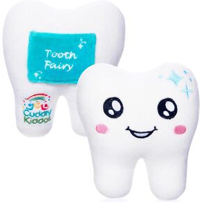 Tooth Fairy Pillow - Soft Plush Tooth Fairy Pillow with Pocket - Keepsake for Kids -Tooth Fairy Tooth Holder - Tooth Pillow for Girls for Kids' Tooth Loss Joy