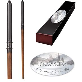 The Noble Collection - Draco Malfoy Character Wand - 16in (40 سم) WAZarding World Wand with Tag - Harry Potter Set Movie Props Wands
