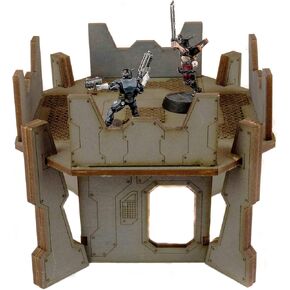 Industry of War Firing Position Tower – Pre-Painted – 28mm Wargaming Terrain Model Diorama Scenery Sci-Fi Battle Tabletop Warfare Destroyed Wargame RPG Tactics
