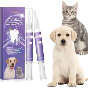 Pet Oral Repair Gel, Pet Oral Repair Gel for Dogs, Pet Toothbrush Pen Cleaner Teeth & Fresher Breath, MuzzleGlow Pet Oral Repair Gel Pen for Dogs and Cats Pet Teeth Repairing