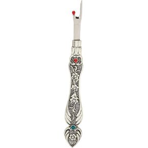 Fockety Seam Ripper, Vintage Sewing Seam Ripper, Ergonomic Thread Remover, Stitch Thread Unpicker Cutter Stitch Remover Tool for Sewing Crafting Removing Embroidery Hems and Seams (Silver)