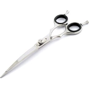 7" Curved Professional Pet Grooming Scissors, Two Finger Rests