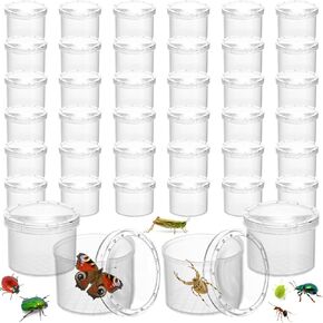 ZENFUN 40 Packs Bug Viewer Critter, Insect Cage Magnifying Insect Box, Bug Magnifier Container Bug Catcher Cage Insert Bug Viewer, Science Nature Exploration Tool