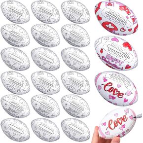 24 PCS ملونك لكرة القدم الخاصة بكرة عيد الحب DIY عيد الحب كرات كرة القدم الفنون والحرف مجموعة من الهدايا الحزبية للنساء