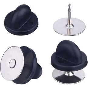 eBoot Tie Tacks Blank Pins with PVC Rubber Pin Backs (100)