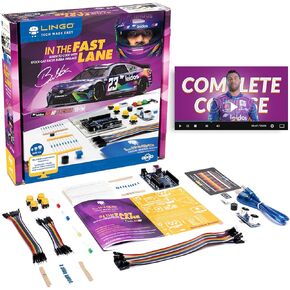 LINGO in The Fast Lane STEM Coding Kit - Build, Code & Learn The Technology of a Race Car - Learn Coding with Step-by-Step Guides - STEM Projects for Ages 15+ Years for Birthdays & Holidays