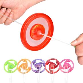 5Pcs Pull Line Flywheel, Flywheel Spinning Tops, Spinner Fidget Rainbow Lightshow Orbital Flash, Gift Pull in Wheel Colorful Glow Novelty Spinning Tops，Spinning Light Up Flashing Tops