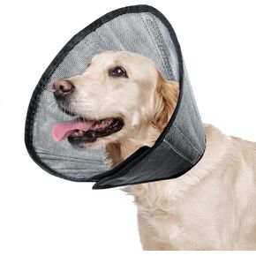 Tdtok Dog Cone Cone Clar للكلاب الصغيرة المتوسطة الكبيرة بعد الجراحة ، طيور الكلب الصيفي القابل للتعديل في الصيف القابل للتعديل.