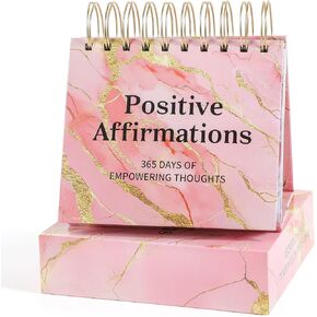 Daily Flip Calendar with Inspirational Quotes - Motivational Perpetual Calendar Desk Office Home Decor for Women, Gifts Desk Accessories for Girls Positive Affirmations