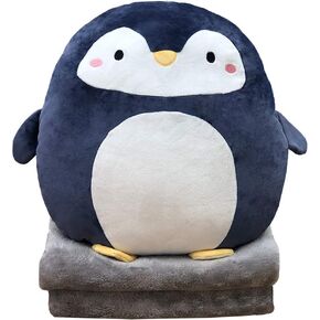 Hofun4U Penguin Stuffed Animal 16 Inch, Blanket in Cute Plush Pillow, Girls Boys Gifts for Birthday Christmas, Travel