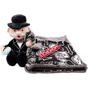 Monopoly Blankie Bestie Stuffed Animal Ultra Soft Blanket Sensory Fabric Newborn Baby Infant Toddler Kids Toy Plushie Stocking Stuffer