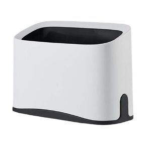 Cat Litter Scoop Holder, Mini Trash Can with Lid, Litter Scooper Caddy, White