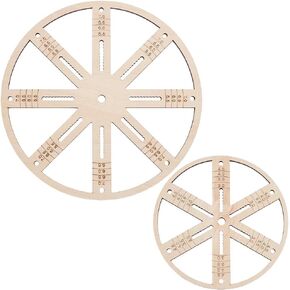 BENECREAT 2Pcs 2 Styles Wick Centering Tool, Burlywood Wood Candle Wicks Centering Devices Flat Round Wick Stabilizer Holder for Candle DIY Making, Cotton Wick Holder