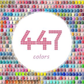447 Colors Diamond Art Painting Beads, 5D Diamond Painting Accessories, 223500 Pcs Round Diamond Painting Drills Diamonds Flat Bottom Rhinestones for Bead Art Gem Art Craft