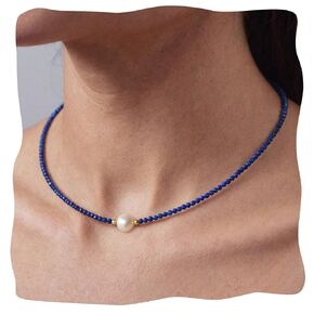 Amethyst Choker Necklace, Single Pearl Necklaces for Women Amethyst Jewelry, Handmade 18 Inches 3mm Faceted Purple Gemstone Beaded Choker Necklace.