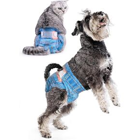 Pet Soft Disposable Cat Diapers, Small 20 Count Dog Diapers for Female in Heat Excitable Urination Incontinence